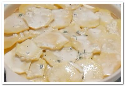 картофельная запеканка с сыром под сливками