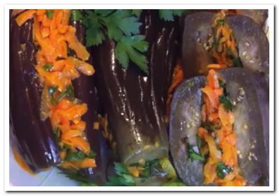 рецепт маринованных баклажан с морковкой и чесноком