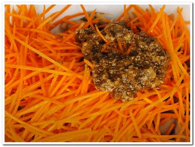 салат их грибов шампиньонов с корейской морковью